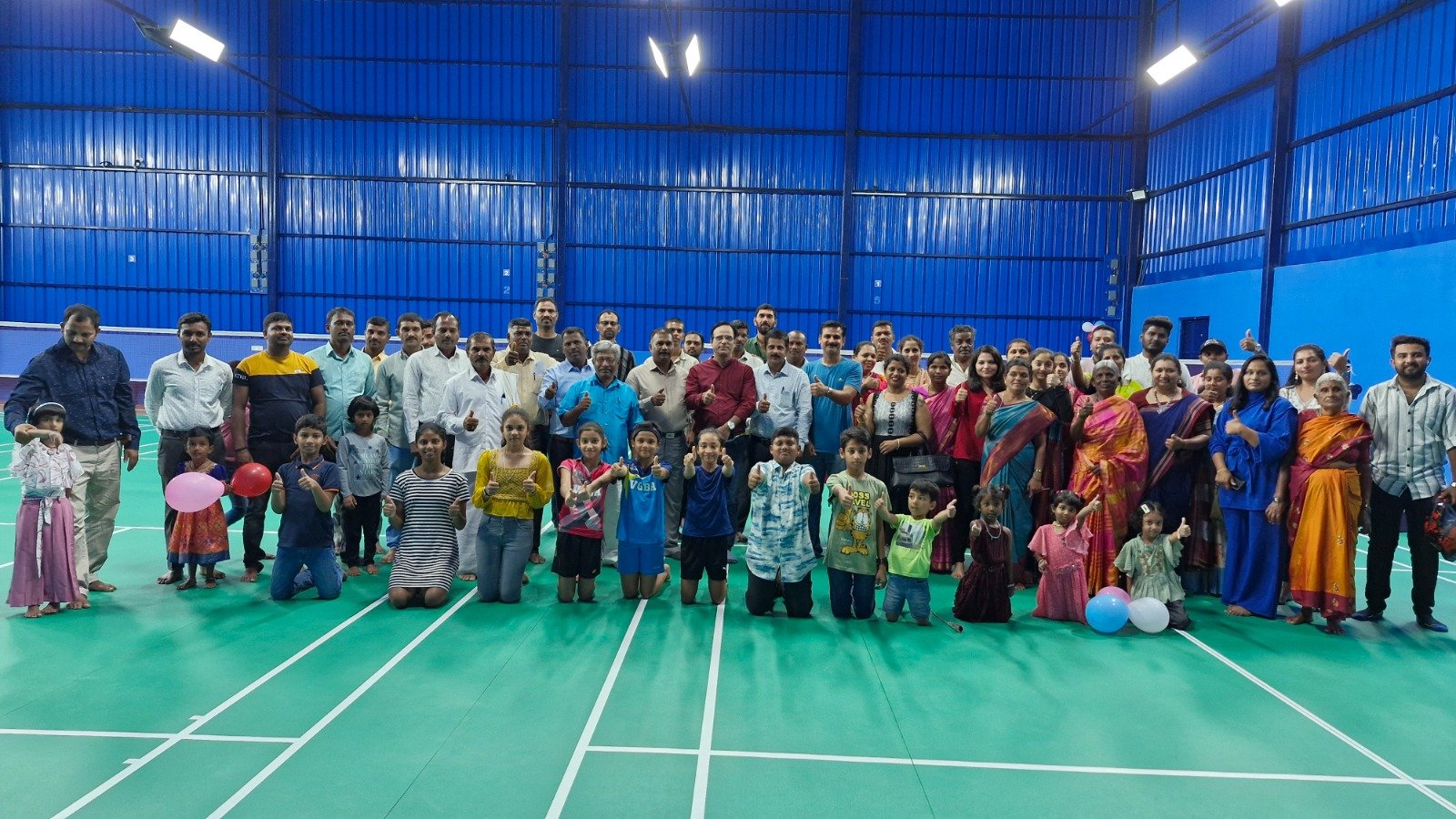 Badminton court training illustration